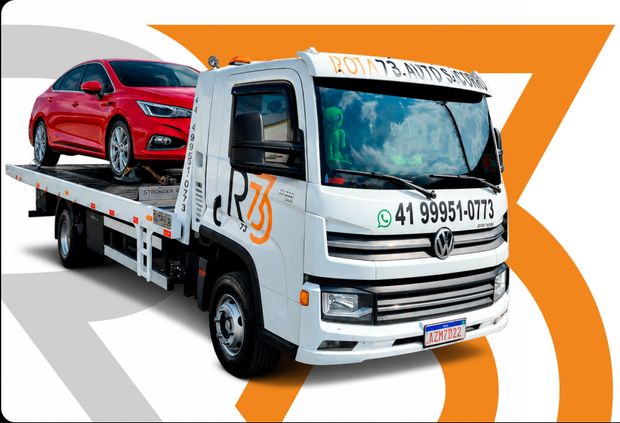 Guincho Rota 73 transportando um carro vermelho